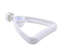 Poignée pour Support de Perfusion, Plastique Blanc, Fixation Rapide | Compatibilité, Interfaces Filetées Préréglées et Fentes de Verrouillage, Texture Mate Brossée Anti Traces