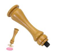 Poignée pour tampon à cacheter - Manche en bois vintage de rechange | Support de tête interchangeable pour travaux manuels, enveloppes, lettres, kit de tampon personnalisé, base en laiton pour