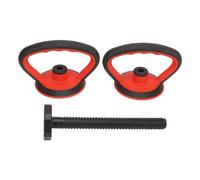 Poignée réglable pour kettlebell, poignée ergonomique chargeable compatible avec les disques de poids, accessoire d’entraînement de force revêtu de caoutchouc antidérapant,
