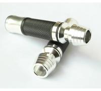 Poignée réservoir pour Dirt Bike Pit Bike Poignées Alu Perforées 7/8" 22mm(Argent)