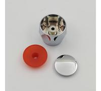 Poignée ronde en métal de rechange pour boutons de commande de robinet, finition chromée, compatible avec les exigences de broche de 4 mm de diamètre x 35 mm de longueur (rouge)