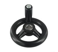 Poignée rotative à 3 rayons pour fraiseuse 125/200/100/160 mm Bouton de commande en plastique pour tour et équipement de meulage (12 x 100 mm)