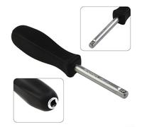 Poignée rotative à douille de 10,2 cm, tige d'entraînement carrée en acier au chrome vanadium pour travaux de fixation étroits, outil d'entretien mécanique avec connexion de 6,3 mm, finition noire et