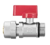 Poignée Rouge Eau Chaud PEX 16mm x 1/2" Mâle BSP Vanne Darrêt Tuyau Compression