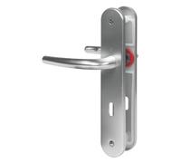 Poignée sur plaque - HOPPE - San Diego - Aluminium - Finition argent - Grand modèle