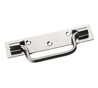 Poignée sur platine type Saint Etienne 160mm zingué blanc - MERMIER - M-342163 Noir G