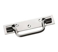 Poignée sur platine type Saint Etienne 160mm zingué blanc - MERMIER - M-342163 Noir G