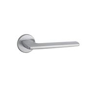 Poignée sur Rosace Boston Chrome Brillant pour Portes Intérieures - Béquilles Alliage - Vis de Fixation Invisibles - Carré Acier 7MM - Ressort de Rappel - THIRARD