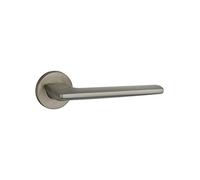Poignée sur Rosace Boston Nickel Satiné pour Portes Intérieures - Béquilles Alliage - Vis de Fixation Invisibles - Carré Acier 7MM - Ressort de Rappel - THIRARD