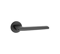 Poignée sur Rosace Boston Noir Mat pour Portes Intérieures - Béquilles Alliage - Vis de Fixation Invisibles - Carré Acier 7MM - Ressort de Rappel - THIRARD