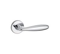 THIRARD Poignée sur Rosace Luxor Chrome Brillant pour Portes Intérieures - Béquilles Alliage - Vis de Fixation Invisibles - Carré Acier 7MM - Ressort de Rappel