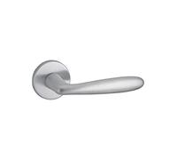 THIRARD Poignée sur Rosace Luxor Chrome Satiné pour Portes Intérieures - Béquilles Alliage - Vis de Fixation Invisibles - Carré Acier 7MM - Ressort de Rappel