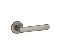 THIRARD Poignée sur Rosace Solis Nickel Satiné pour Portes Intérieures - Béquilles Alliage - Vis de Fixation Invisibles - Carré Acier 7MM - Ressort de Rappel