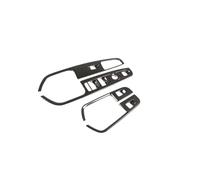 Poignée Traction Porte Intérieure Voiture Autocollants Garniture Cadre Boutons Commutateur Levage Vitre Poignée Porte Intérieure Voiture ABS Pour Alfa Romeo Pour Stelvio 2017-2020(Carbon fiber style)