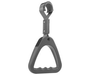 Poignée Triangulaire de Bus en ABS Gris Sangle Suspendue 32-35 MM | Anse de Remplacement Portable, Fixation Vissée, Rainures pour Doigts, Maintien Stable dans Transports Collectifs et Zones