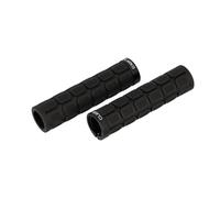 Poignee velo clarks 130mm lock on simple noir/noir avec bouchons (pr)
