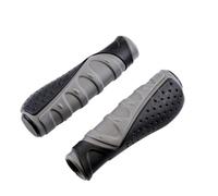POIGNEE VELO CLARKS ERGONOMIQUE NOIR/GRIS 130MM AVEC BOUCHON (PR)
