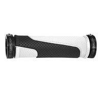 POIGNEE Velo PROGRIP 997 Lock on Double avec Anneaux Noir/Blanc 130MM (PR)