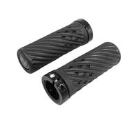 Poignee Vtt Herrmans Luna Lock 90mm Noir Avec Collier Fermeture (Paire)