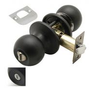 WOLFPACK 3030565 Pack avec serrure pour bouton de porte de salle de bain, Cranberry