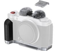 Poignée X-M5 En L Pour Fujifilm X-M5, Plaque De Fixation Rapide Intégrée Pour Arca, Latérale Légère En Silicone, Comprend Un Pare-Brise Avec Adaptateur Pour Griffe Froide (Argent) [SHY9290157]