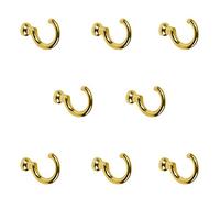 POIGNÉELINE 8 Un. Portemanteau patère Laiton Brillant pour Mur 32X9X44MM