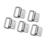 Poignées à charnière à boucle avec plaques de de boîtier | de à deux trous, boucle rotative en acier inoxydable, matériel pour les nouvelles constructions de