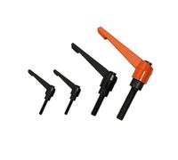 Poignées à levier de serrage réglables 1 poignée réglable à filetage externe, levier de serrage, filetage, bouton métallique, outils de machines, diamètre M4-M16, longueur 10-100 mm(Black,KTDM-M6-12)