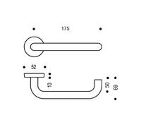 Poignées allongées sur rosaces - "accessilibité PMR" - 175 mm - Linox VACHETTE