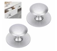 Poignées Autocollantes,Boutons De Placard Adhésifs,Poignées D'armoire En Acier Inoxydable,Poignée De Tiroir,Sans Perçage,Petit Bouton De Meubles Auto-Adhésifs,Boutons Auxiliaires,Silver-Quantities:2