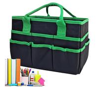 Poignées avec poignée pour enseignant, pour outils de jardinage, papeterie, rangement de jardin avec poche multi-compartiments pour crayons, marqueurs et ciseaux