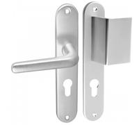 Poignées béquille et à tirage pour portes palières - aluminium - clé I BRICOZOR