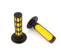 KYOTO - Poignées Moto Bicolore Jaune/Noir Longueur : 120Mm - Ø : 20/24Mm