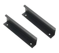 Poignées Cachées en Alliage D'Aluminium Noir, Poignées À Bordure Moderne pour Armoire De Cuisine, Dressing Et Tiroir, Leviers De Porte Et Boutons De Meuble Élégants