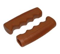 Paire de paire de poignées caoutchouc style vintage P2R Caramel Preforme Marron