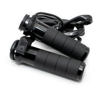 Poignées chauffantes Titan-X avec interrupteur intégré pour Harley Davidson avec poignée des gaz électronique, noir
