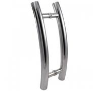 Poignées cintrées de porte battante inox montage double la paire CUIVRINOX