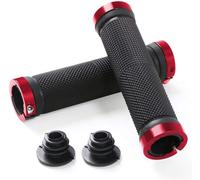 Poignées Cnc En Caoutchouc Pour Vtt,Pour Vélo De Montagne,Manchon De Poignée De Guidon De Bicyclette,Mg101 - Type Black Red