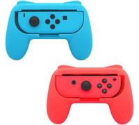 Poignées compatibles avec Nintendo Switch Joy-Con,poignées pour commandes Joy-Con,lot de 2,couleur rouge/bleu