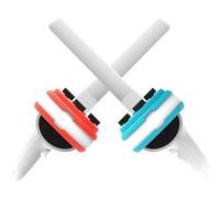 Accessoire réalité virtuelle GENERIQUE Poignées Controller VR Compatible Oculus Quest 2 FONGWAN pour Jeu de Beat Saber Quest 2 Accessoires - Rouge bleu