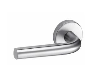 Poignées coudées sur rosaces rondes - inox 202 - LC VACHETTE