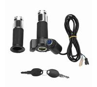 Poignées d'accélérateur torsadées, 4 couleurs, avec écran d'affichage LED, avec clé, pour vélo électrique (Argent)