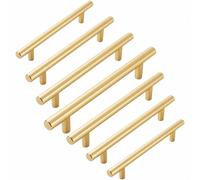 Poignées D'armoire Dorée,Poignée De Tiroir En Alliage D'aluminium,Poignee De Meuble Cuisine De 96/128/160/192/224/256/320mm,Poignées De Placard En T,Faciles À Installer,Quantities:10-holecenters:608mm