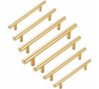 Poignées D'armoire Dorée,Poignée De Tiroir En Alliage D'aluminium,Poignee De Meuble Cuisine De 96/128/160/192/224/256/320mm,Poignées De Placard En T,Faciles À Installer,Quantities:10-holecenters:320mm