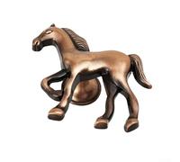 Poignées d'armoire en alliage de zinc en forme de cheval pour meubles et tiroirs, poignées d'armoire design animal pour chambre d'enfant et chambre d'enfant (bronze rouge)