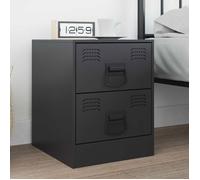 Poignées d'armoire en métal - vidaXL - Lot de 12 - Noir - 85x45 mm - Design industriel - Durable - Assemblage requis