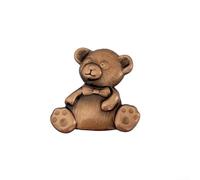 Poignées d'armoire ours en alliage de zinc pour meubles de chambre d'enfant (bronze rouge)
