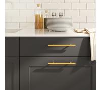 vidaXL Poignées d'Armoire 20 pcs, Poignées de Porte avec Vis, Poignées de Tiroir pour Placards Buffets Casiers Caisses, Doré