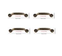 Poignées d'armoire vintage (paquet de 4) Bronze