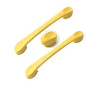 Poignées d'armoires 2 Packs Cabinet Pulls Aluminium Alloy Cupboard Handles Room pulls Drawer Knobs Colourful,Kitchen Door Levers for Bathroom,Closet,Wardrobe,Dresser(Yellow,96mm)